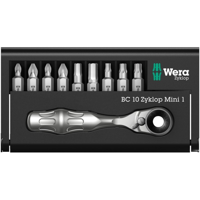 Wera Bit-Check 10 Zyklop Mini 1 Cırcır Bits Seti 05073645001