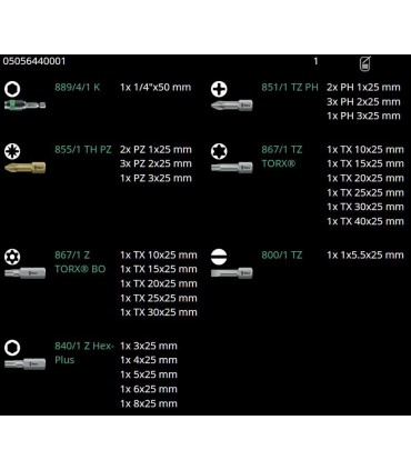 Wera Bit-Check 30 Bits Seti Universal1 05056440001