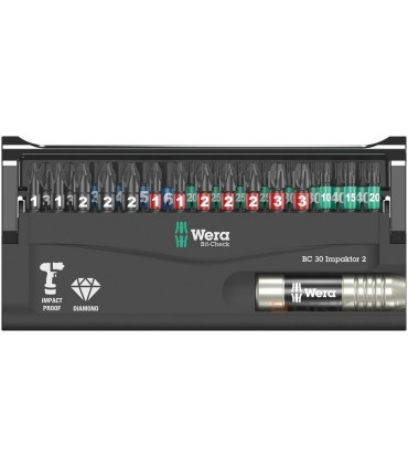 Wera Bit-Check 30 Impaktor 2 bits seti 05057697001