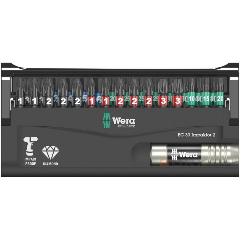 Wera Bit-Check 30 Impaktor 2 bits seti 05057697001