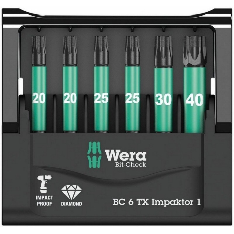 Wera Bit-Check 6 Impaktor Torx Bits Seti 1 05057693001