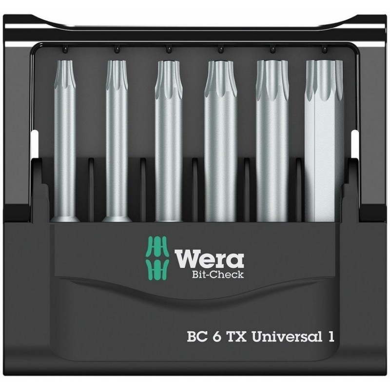 Wera Bit-Check 6 Universal 1 SB Torx Bits Seti 50mm 05073637001