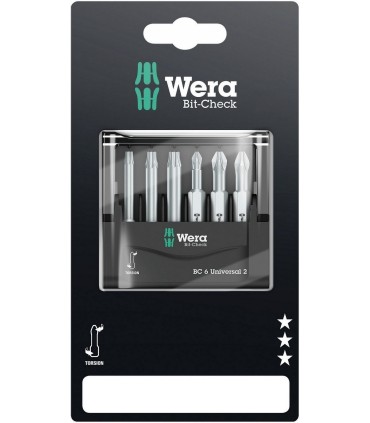 Wera Bit-Check 6 Universal 2 SB Bits Seti 05073638001