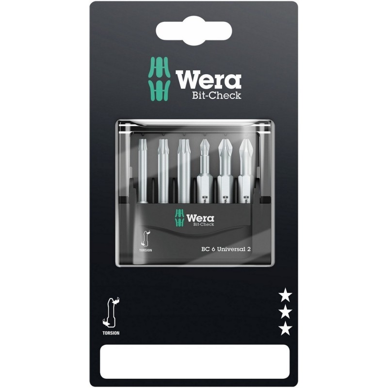 Wera Bit-Check 6 Universal 2 SB Bits Seti 05073638001