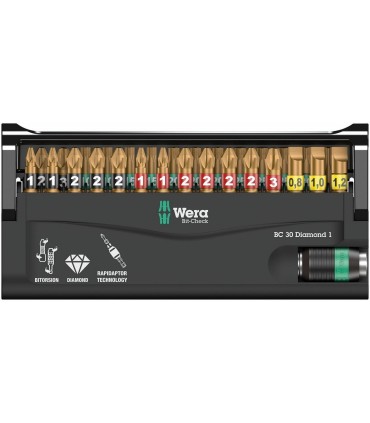 Wera Bits Seti Elmas 1 Bit-Check 30 05057431001