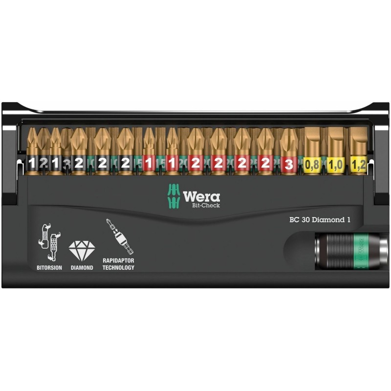 Wera Bits Seti Elmas 1 Bit-Check 30 05057431001