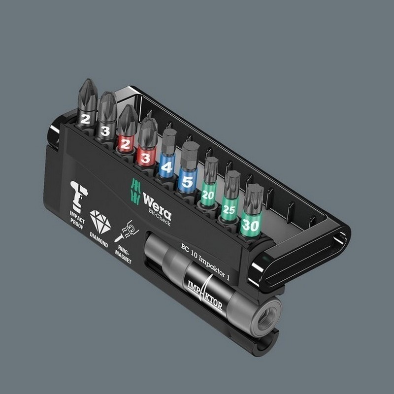 Wera Bit-Check 10 Impaktor 1 Bits Seti 05057680001