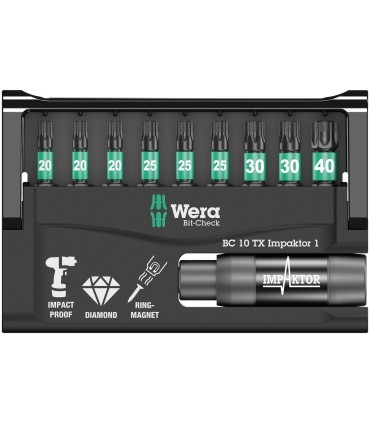Wera Bit-Check 10 Impaktor Torx Bits Seti 1 05057688001