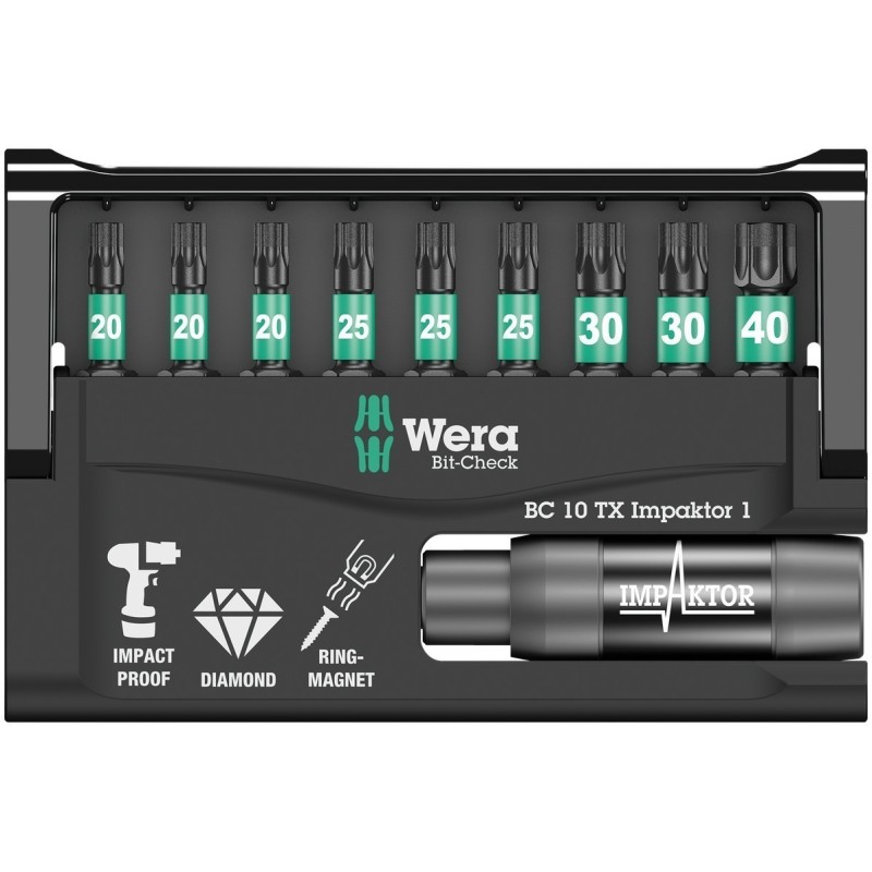 Wera Bit-Check 10 Impaktor Torx Bits Seti 1 05057688001