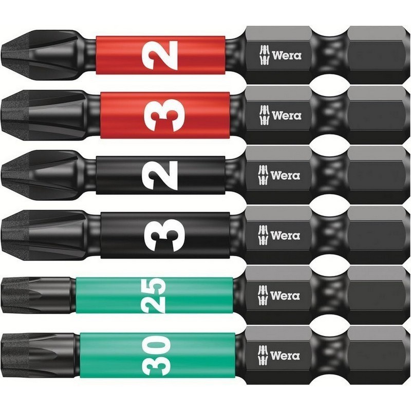 Wera Bit-Check 6 Impaktor 1 TX/PH/PZ Bits Seti 05057695001