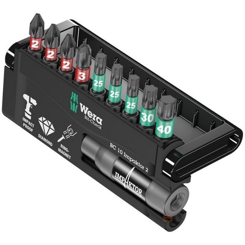 Wera Bit-Check 10 Impaktor Yıldız Torx Bits Seti 2 05057682001