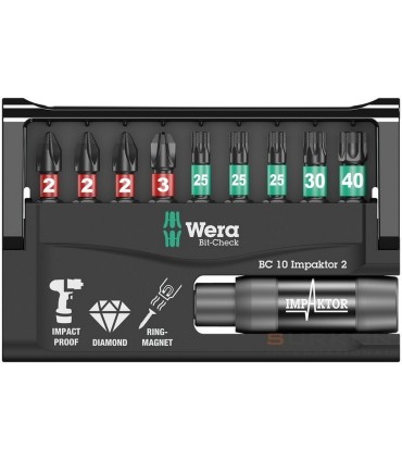 Wera Bit-Check 10 Impaktor Yıldız Torx Bits Seti 2 05057682001