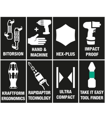 Wera KF Kompakt 100 Tornavidalı Bits Allen Seti 52P 05057460001