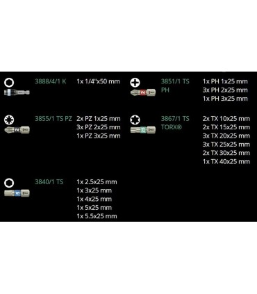 Wera Bit-Check 30 Stainless Bits Seti 1 05071109001