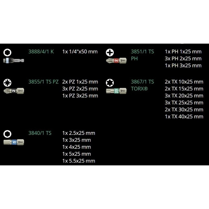 Wera Bit-Check 30 Stainless Bits Seti 1 05071109001