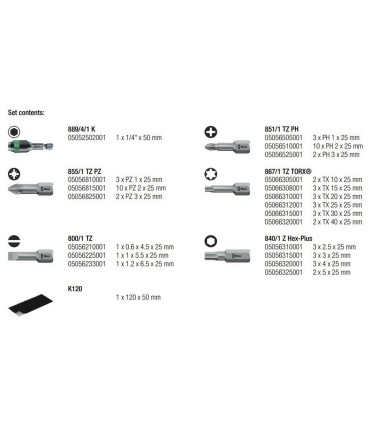 Wera Bit-Safe 61 Universal 1 Bits Seti 05057122001