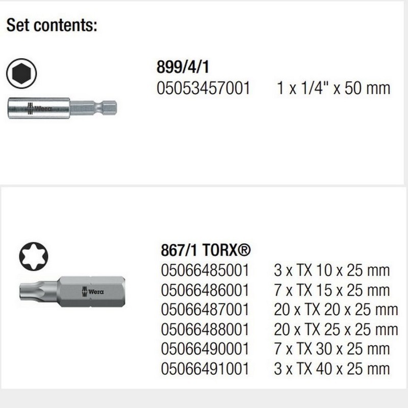 Wera Bit-Safe Klasik 9 Bits Seti 05057909001