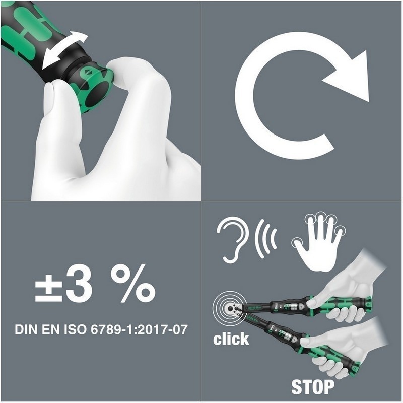 Wera Click-Torque C1 Tork Anahtarı 10-50Nm Cırcır 1/2" 05075620001