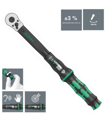 Wera Click-Torque C2 Tork Anahtarı 20-100Nm Cırcır 1/2" 05075621001