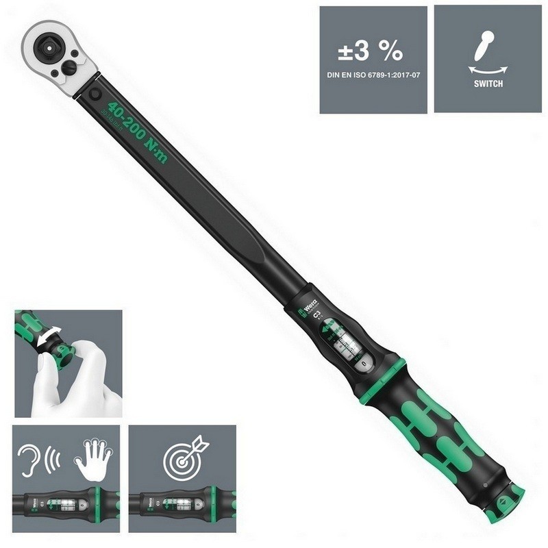 Wera Click-Torque C3 Torkmetre Seti 1 40-200Nm Cırcır 1/2" 05075680001