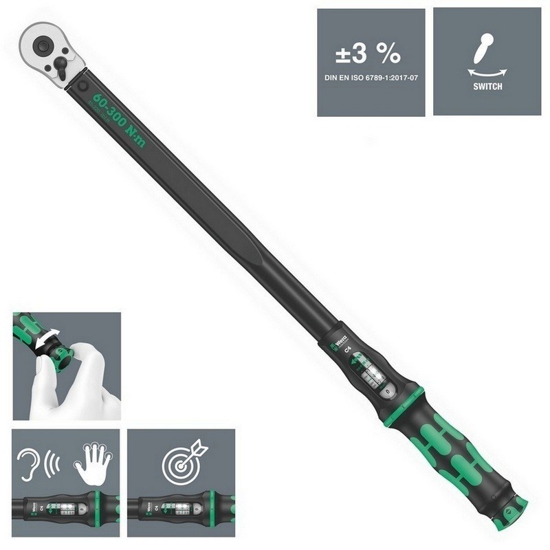 Wera Click-Torque C4 Tork Anahtarı 60-300Nm Cırcır 1/2" 05075623001