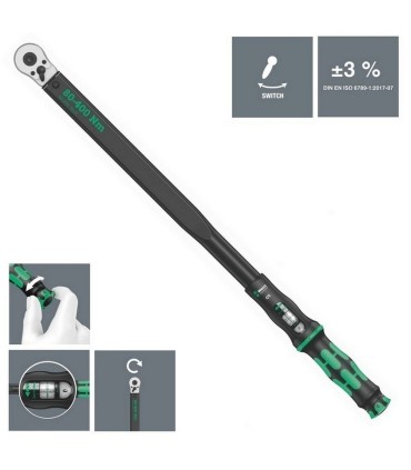 Wera Click-Torque C5 Tork Anahtarı 80-400Nm Cırcır 1/2" 05075624001