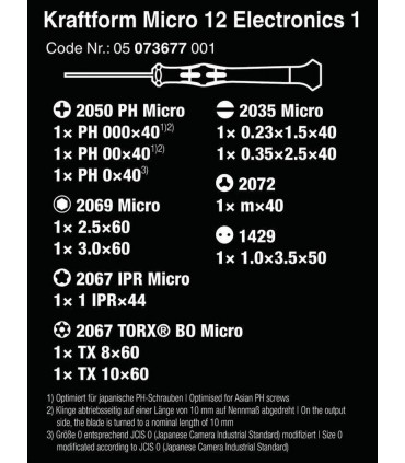 Wera Elektronikçi Tamir Mikro Tornavida Seti 05073677001