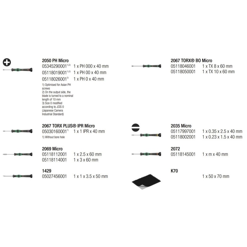 Wera Elektronikçi Tamir Mikro Tornavida Seti 05073677001