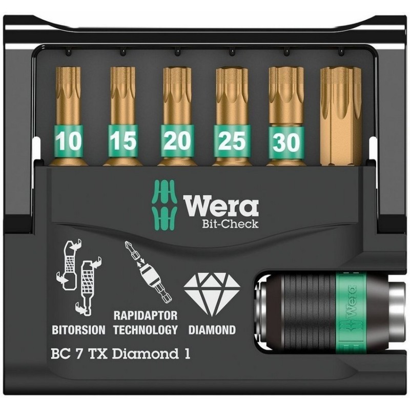 Wera Bit-Check 7 Elmas Uçlu Torx Bits Seti  05057415001