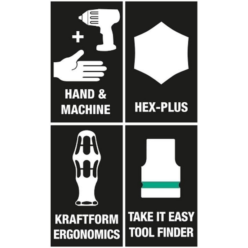 Wera H1 Ağaç İşleri Alet Seti Kraftform Kompakt 05135939001