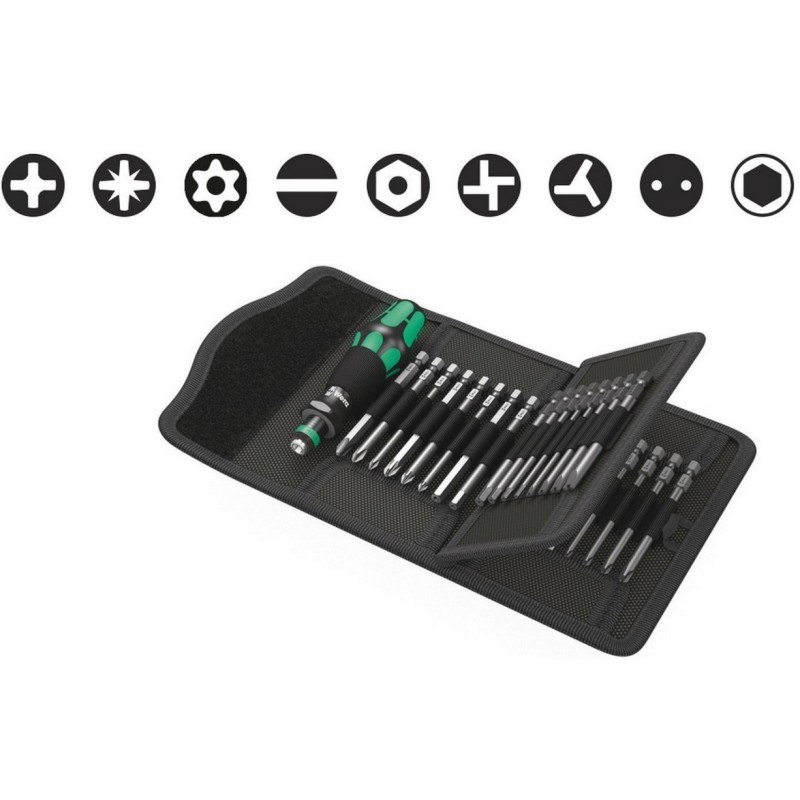 Wera Kraftform Kompakt 62 Tornavida Bits Seti 05059297001