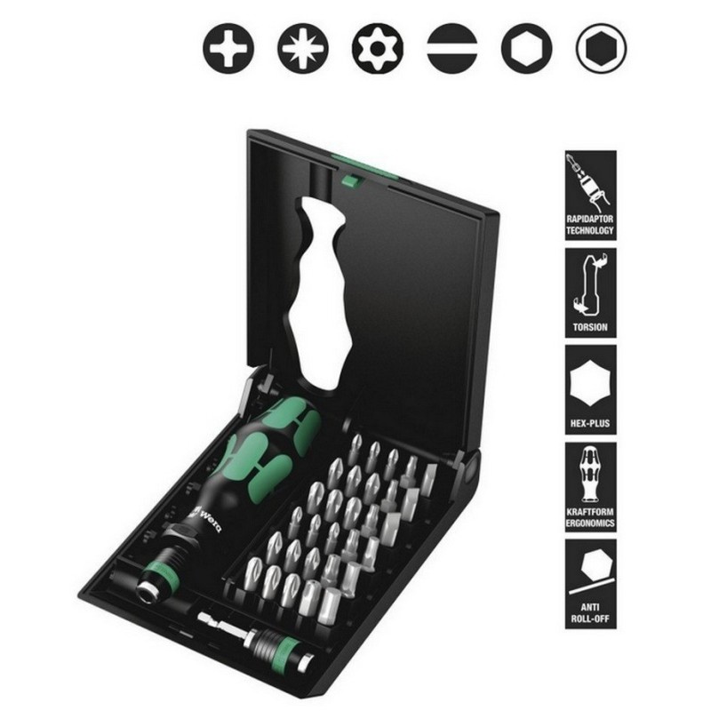 Wera Kraftform Kompakt 70 Tornavida Bits Seti 32P 05057110001