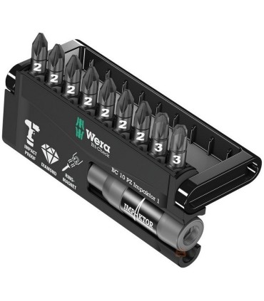 Wera Bit-Check 10 Impaktor Pozidriv Bits Seti 1 05057684001