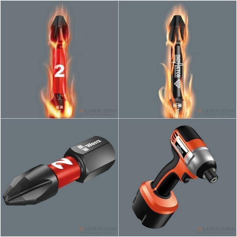 Wera Bit-Check 10 Impaktor Pozidriv Bits Seti 1 05057684001