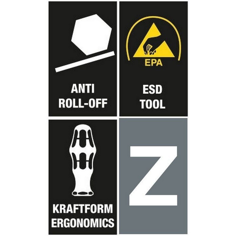 Wera Stubby ESD Tornavida Bits Seti 1 05057472001