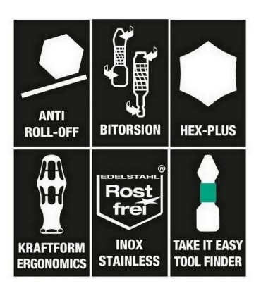 Wera Stubby Magazine Tornavida Bits Seti 1 05008873001