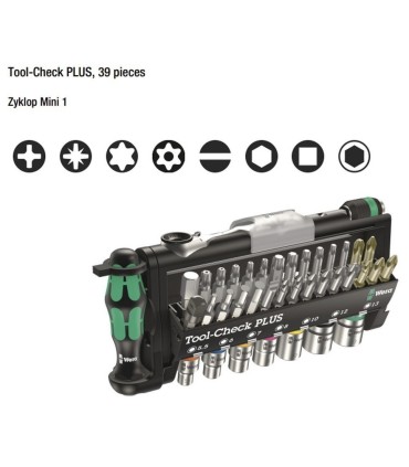 Wera Tool-Check Plus Mini Cırcır Lokma Bits Seti 39P 05056490001