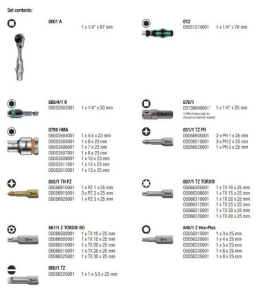 Wera Tool-Check Plus Mini Cırcır Lokma Bits Seti 39P 05056490001