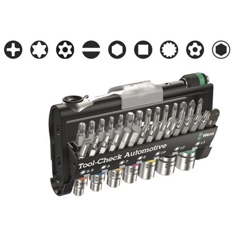 Wera Tool-Check Zyklop Otomotiv 1 Mini Cırcır Seti 05200995001