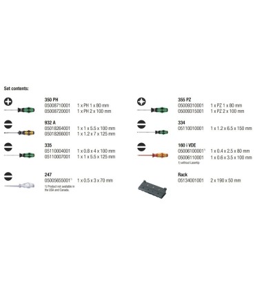 Wera Tornavida Seti XXL1 Kraftform 12P 05051010001