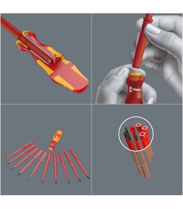 Wera VDE 16 KF Kompakt Elektrikçi İnce Tornavida Seti 05003484001