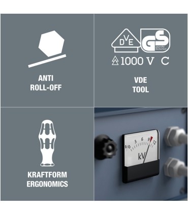 Wera VDE 16 Torklu Tornavida 1,2-3,0Nm İnce Uçlu Set 05135906001