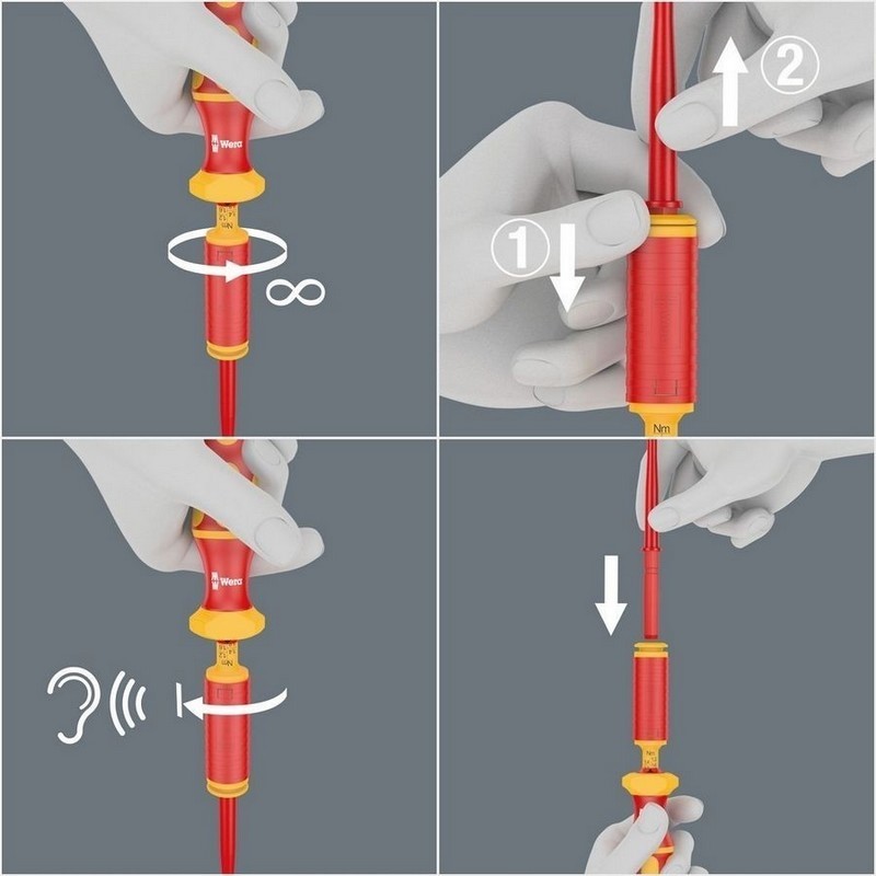 Wera VDE 16 Torklu Tornavida 1,2-3,0Nm İnce Uçlu Set 05135906001