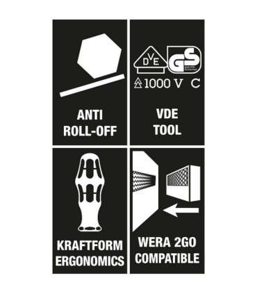 Wera VDE 17 KF Kompakt Elektrikçi Ekstra İnce Tornavida Seti 05136027001