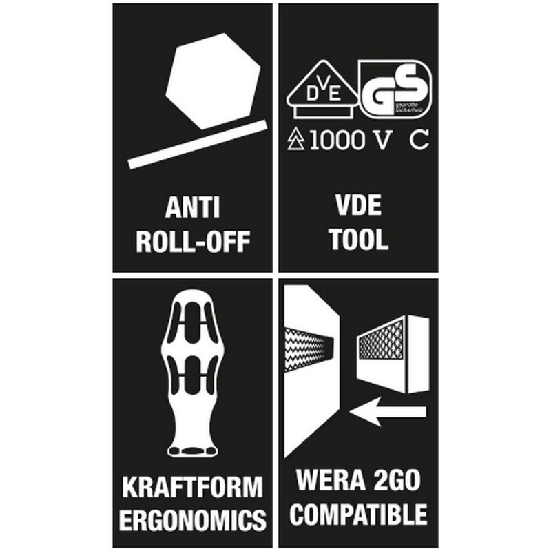 Wera VDE 17 KF Kompakt Elektrikçi Tornavida Seti 05059030001