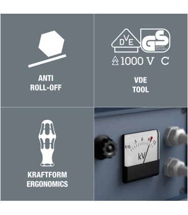 Wera VDE 17 KF Kompakt Elektrikçi Tornavida Seti 05059030001