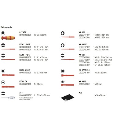 Wera VDE 18 KF Kompakt Elektrikçi Tornavida Seti 1 05003471001