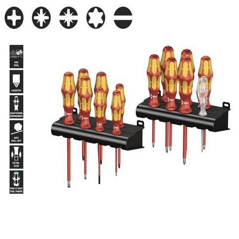 Wera Kraftform Big Pack 100 VDE Elektrikçi Tornavida Seti 14P 05105631001