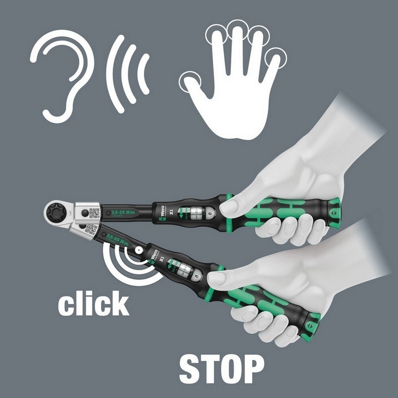 Wera Click-Torque X1 9x12 Değişken Uçlu Torkmetre 2,5-25Nm 05075651001