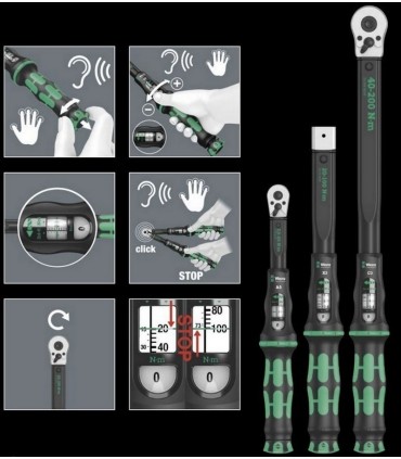 Wera Click-Torque X2 9x12 Değişken Uçlu Torkmetre 10-50Nm 05075652001